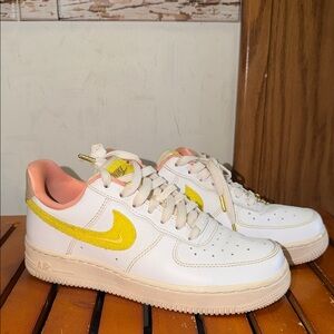 Nike MAMA Air Force 1 White, Pink and Yellow